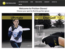 Tablet Screenshot of frictiongloves.com